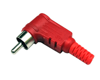 Afbeelding van RCA steker haaks pvc tule rood Lumberg